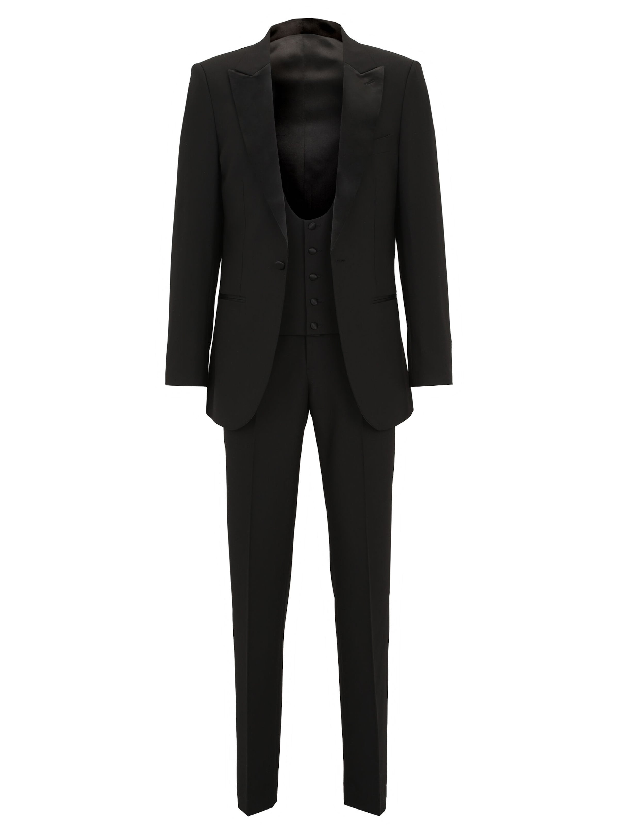 Steffen Klein Slimfit Pak &#x27;5-teilig&#x27; in Zwart: voorkant