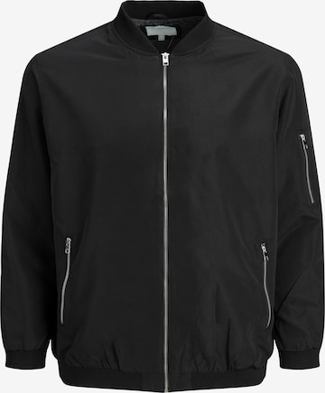 Veste mi-saison 'Rush' Jack & Jones Plus en noir : devant