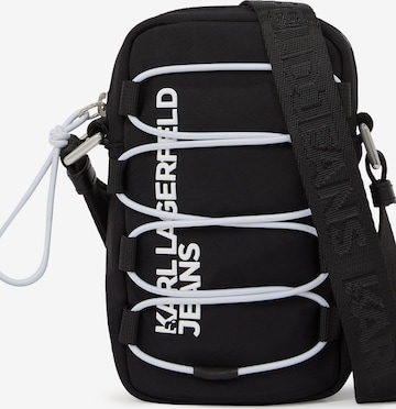 KARL LAGERFELD JEANSTorba preko ramena 'Pouch' - crna boja: prednji dio