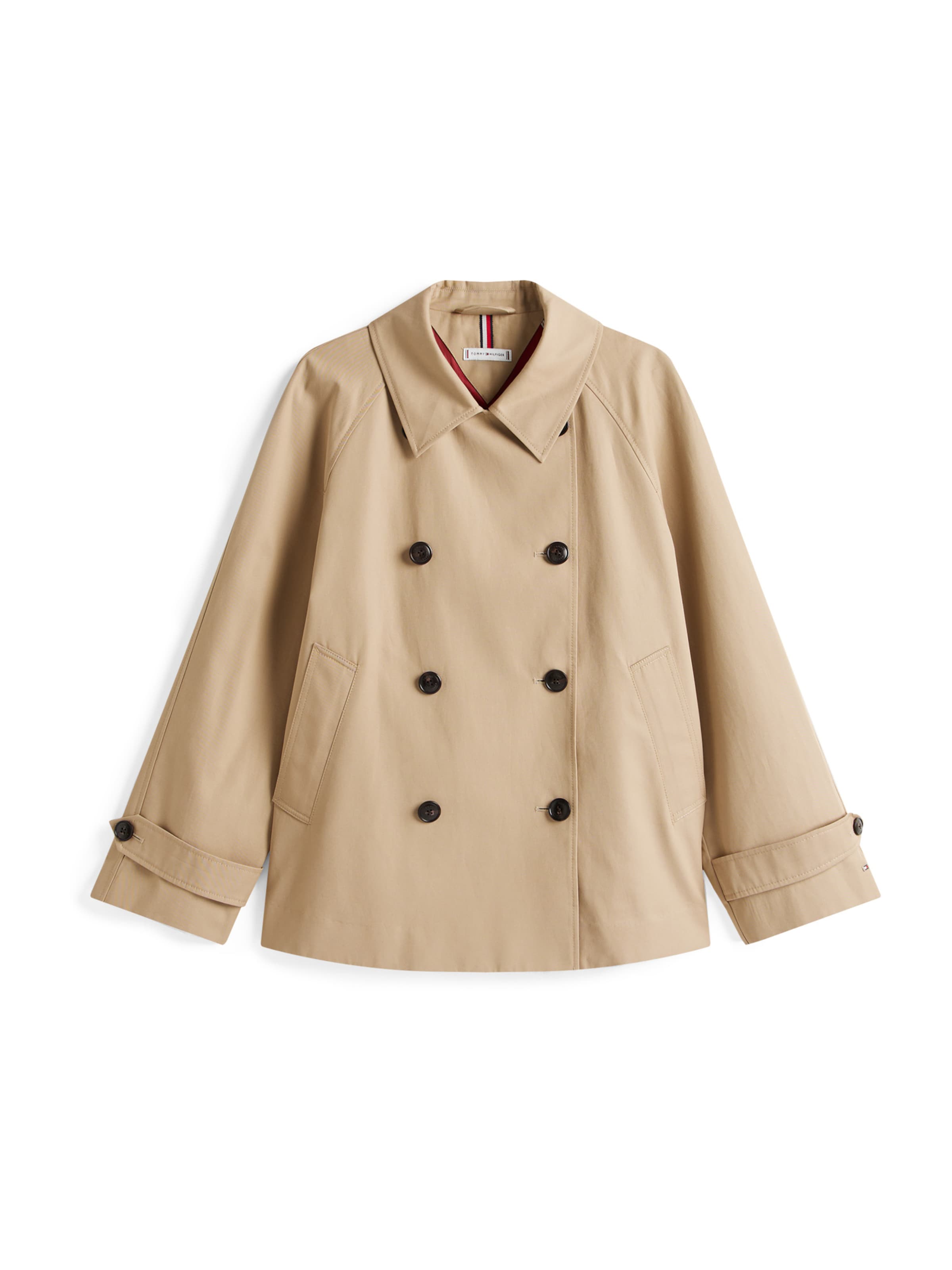 Manteau mi-saison TOMMY HILFIGER en beige : devant