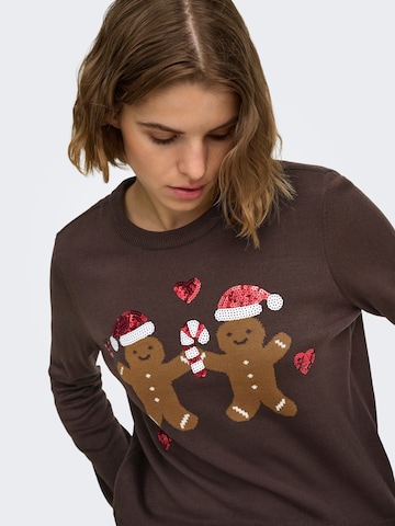 Pullover 'ONLXmas' di ONLY in marrone
