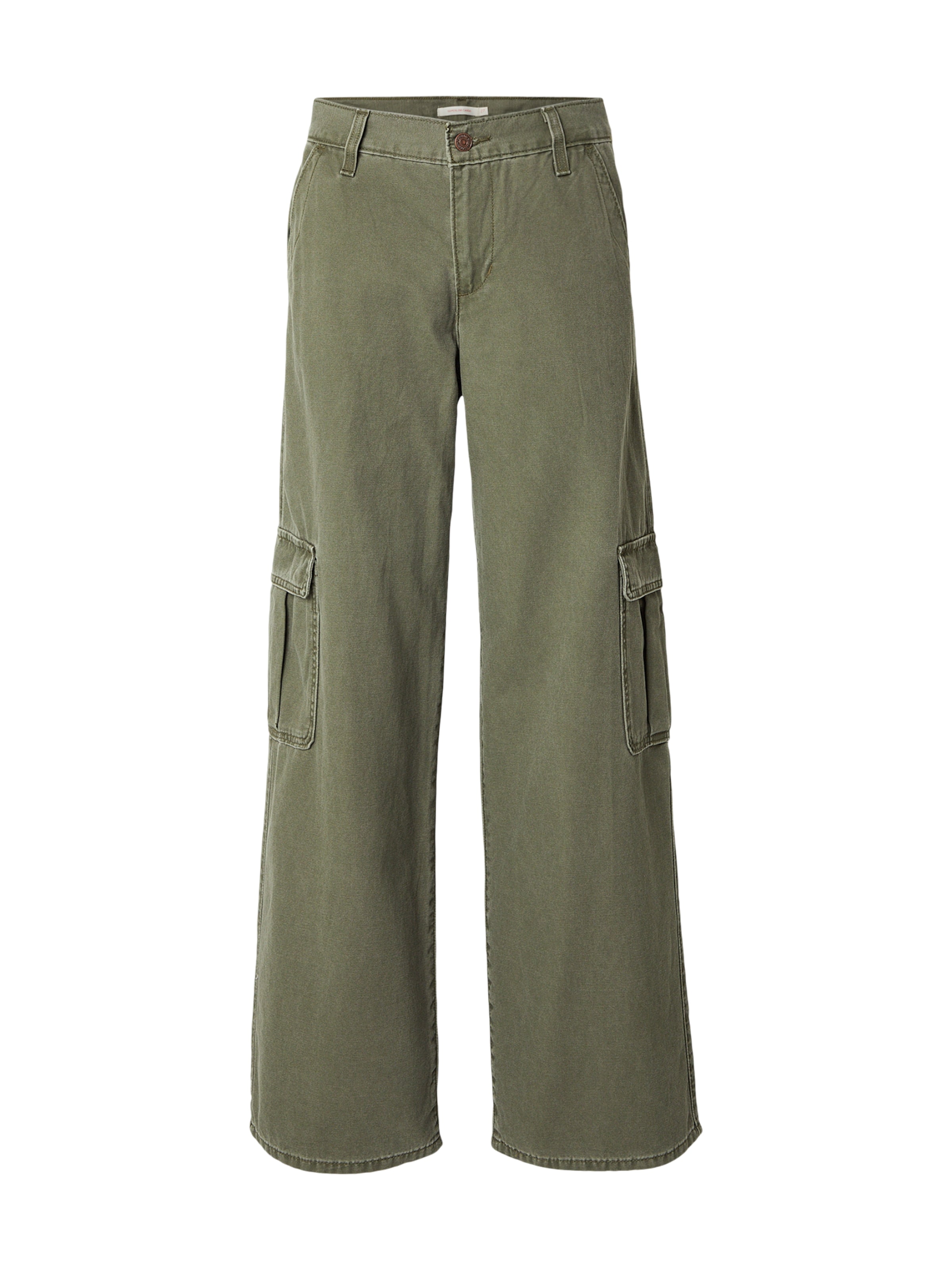 LEVI'S ® Ohlapna forma Kargo hlače 'SUPERLOW LOOSE' | zelena barva: sprednja stran