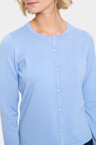 SAINT TROPEZ - Casaco de malha 'Jemma' em azul