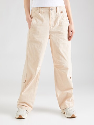 Gang Wide Leg Cargobukser 'TESSA' i beige: forside