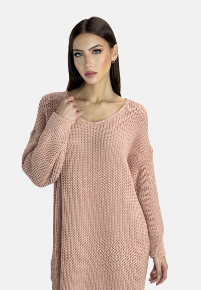 Elara Strickkleid in XS-XL in altrosa, Produktansicht