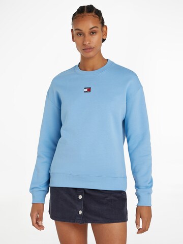 Sweat-shirt Tommy Jeans en bleu : devant
