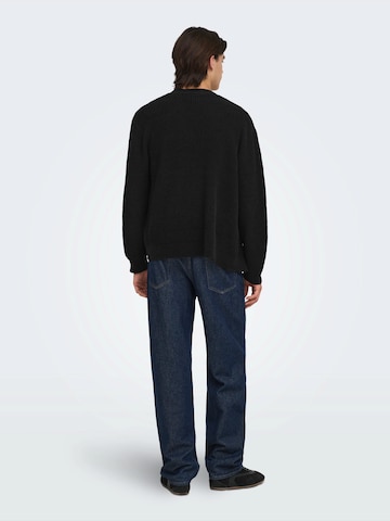 Only & Sons Вязаная кофта 'ONSROME' в Черный