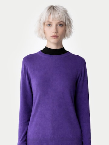 GOBI Cashmere Neulepaita 'Women's Essential Cashmere Crewneck Sweater' värissä lila: etupuoli