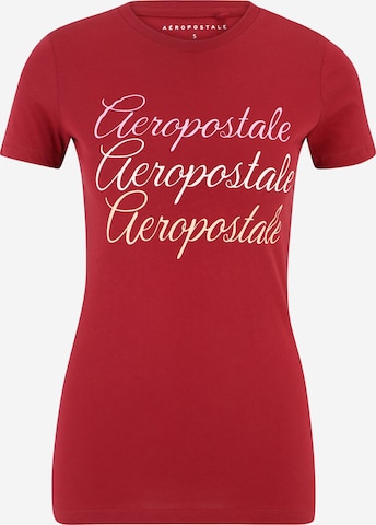 T-shirt 'JUNE' AÉROPOSTALE en rouge : devant