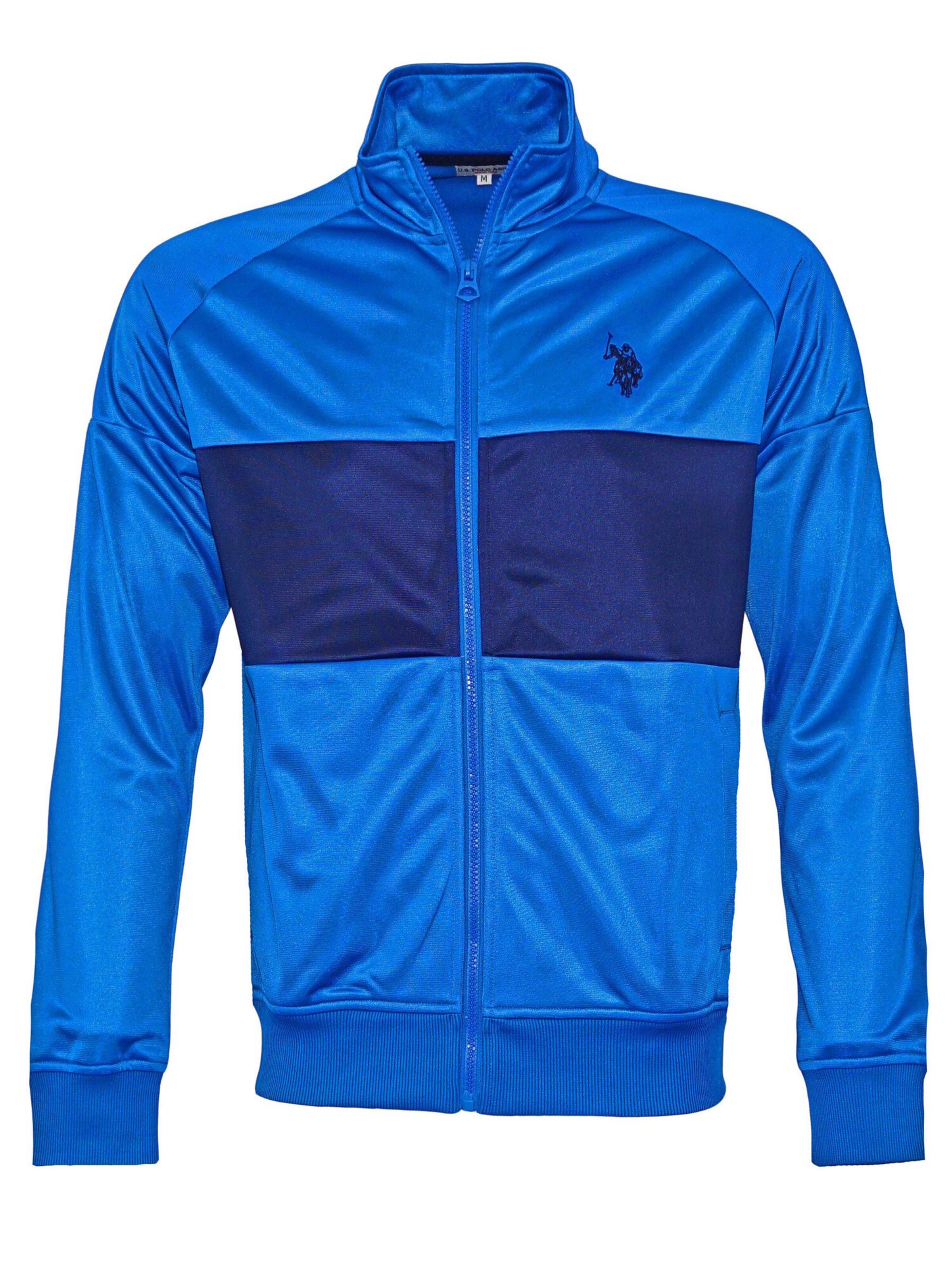 U.S. POLO ASSN. Sweatvest in Blauw: voorkant