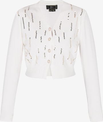 faina Knit cardigan in White: front