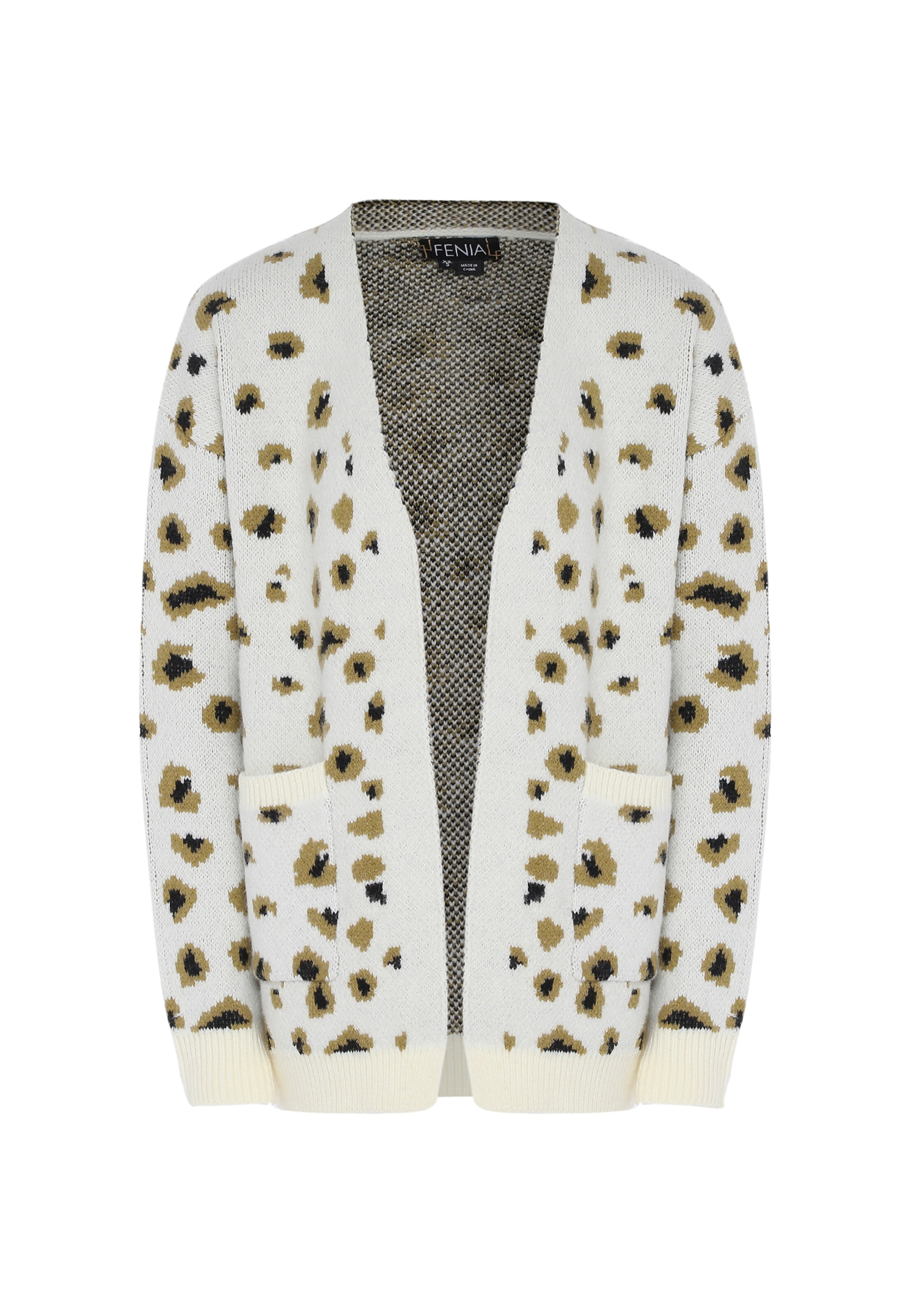 FENIA - Casaco de malha em branco: frente