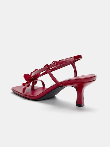 Pull&Bear Zehentrenner in Rot
