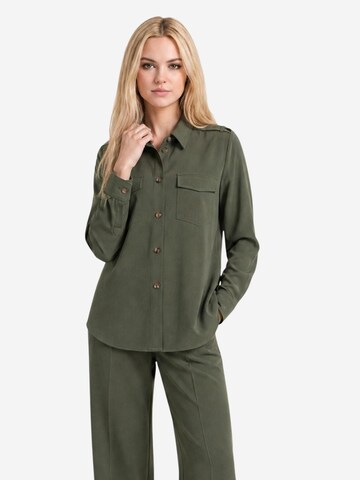 I AM Blouse 'Camicia Taschini 33067' in Green: front