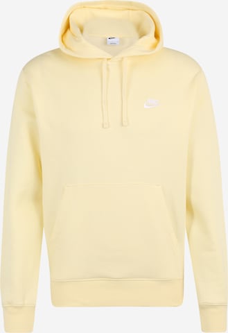 Nike Sportswear - Regular Fit Sweatshirt 'Club Fleece' em amarelo: frente