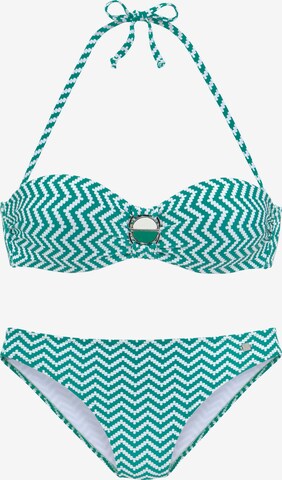 JETTE - Bandeau Bikini en verde: frente