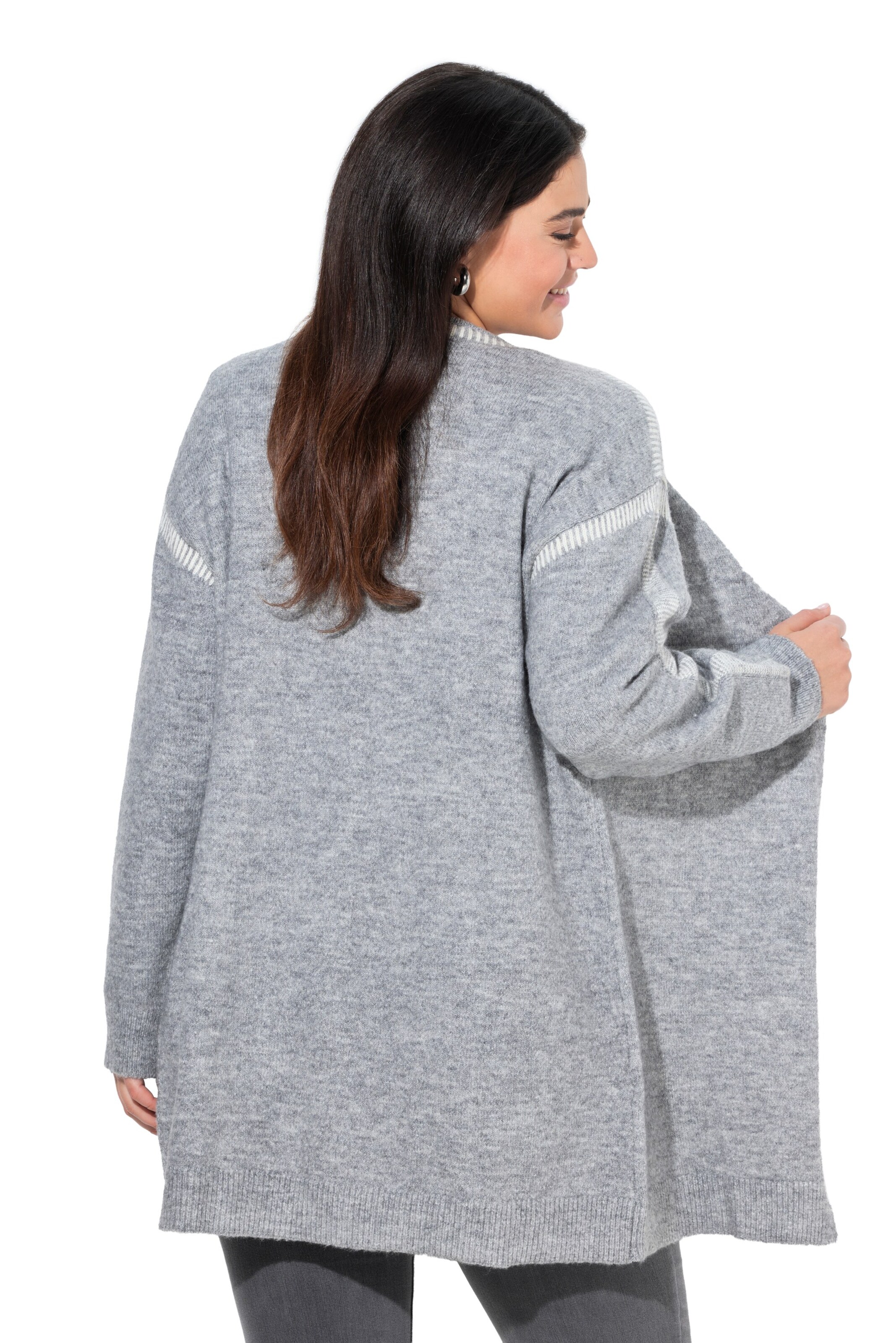 Ulla Popken Strickjacke in Grau