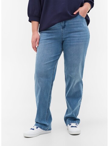 Zizzi Jeans 'STRAIGHT' in Blue: front
