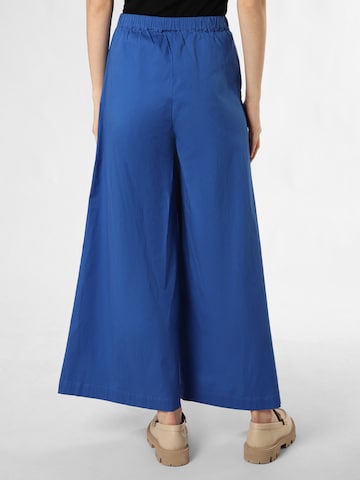 Marie Lund Wide leg Bandplooibroek in Blauw