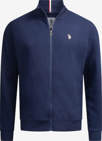 U.S. POLO ASSN. Sweatvest in Blauw: voorkant