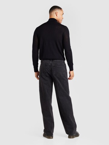TOPMAN Loosefit Džíny – černá