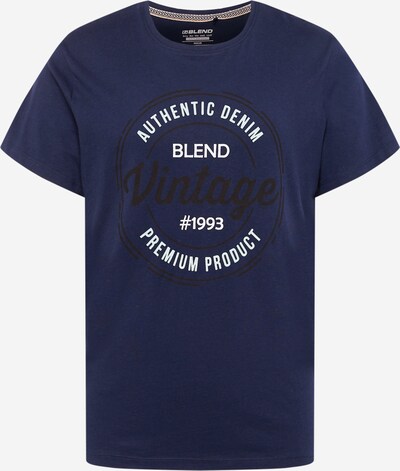 BLEND Tričko - námornícka modrá / čierna / biela, Produkt