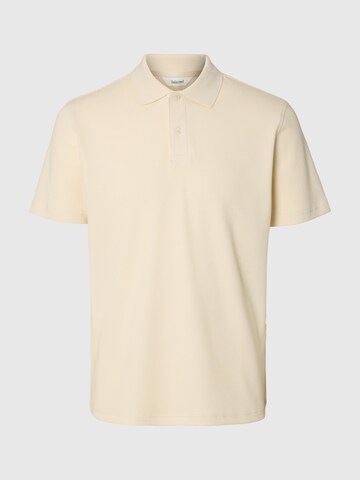 T-Shirt SELECTED en beige : devant