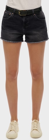 Superdry Regular Broek in Zwart: voorkant