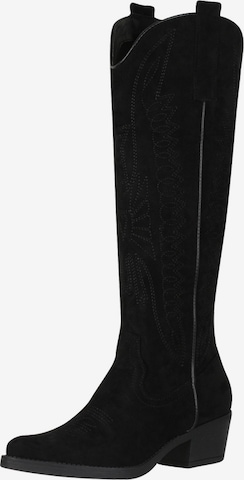 Bottes de cowboy Elara en noir : devant