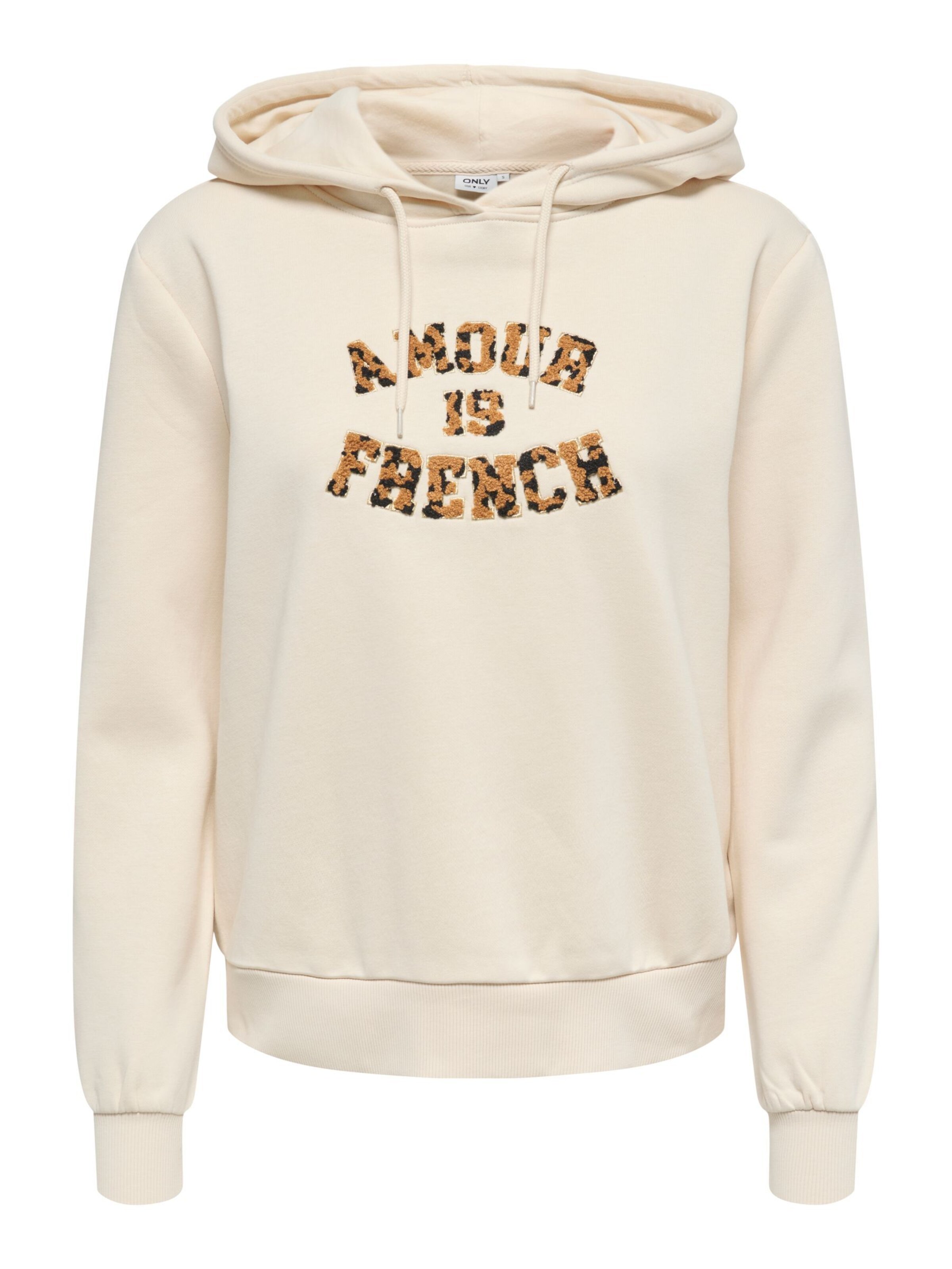 Felpa 'ONLMaia' in XS ONLY di colore crema / marrone / nero, Visualizzazione prodotti