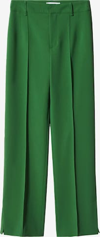 Regular Pantalon à plis 'Maca' MANGO en vert : devant