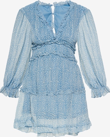 Usha - Vestido en azul: frente