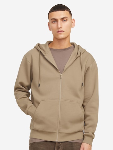 JACK & JONES Sweatjacke 'Bradley' in Braun