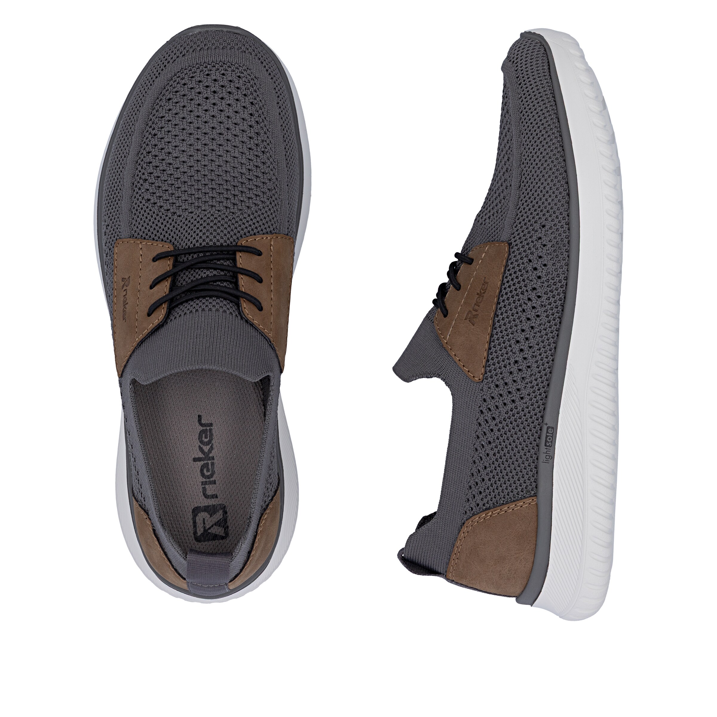 Chaussure à lacets Rieker en gris