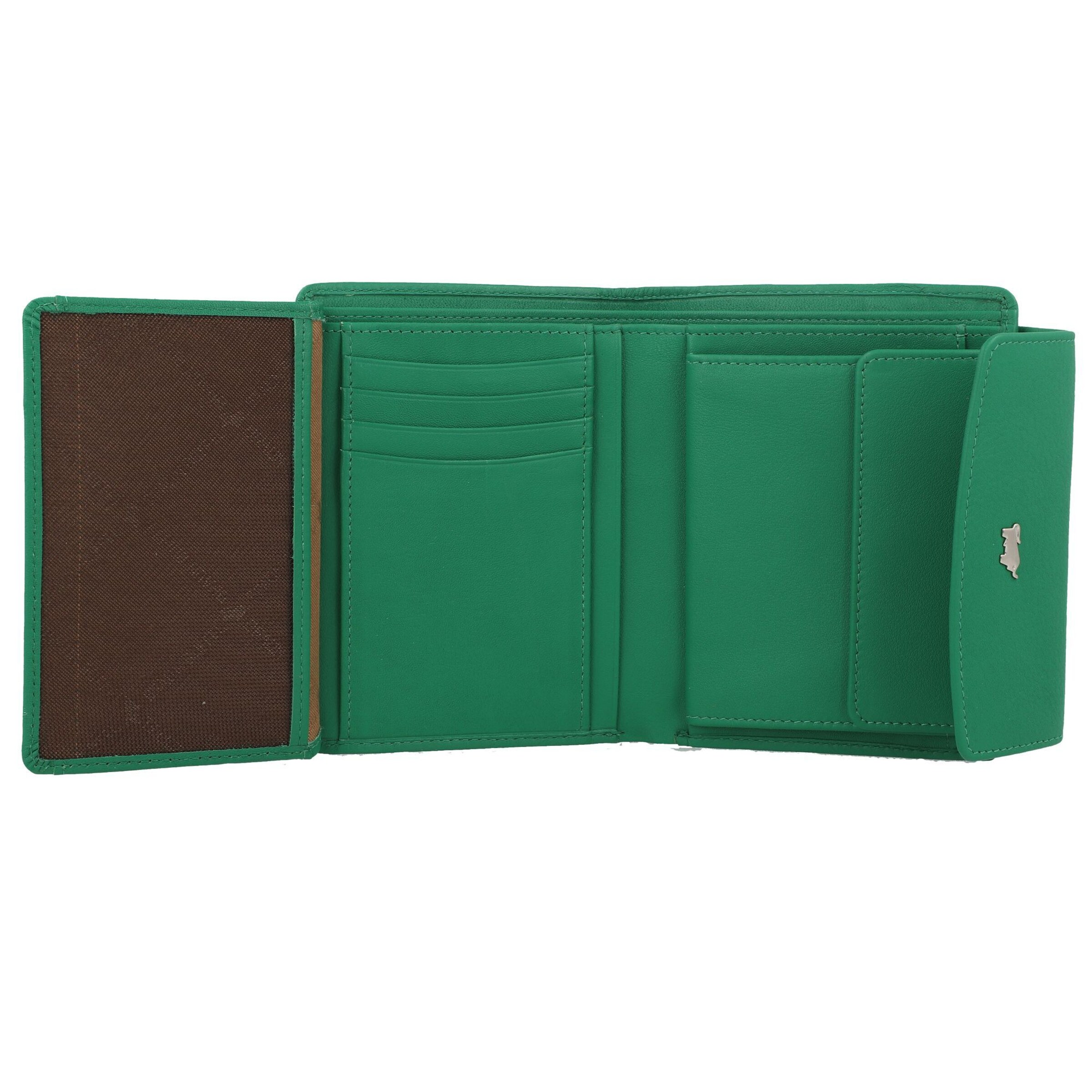 Braun Büffel Wallet 'Joy' in Green