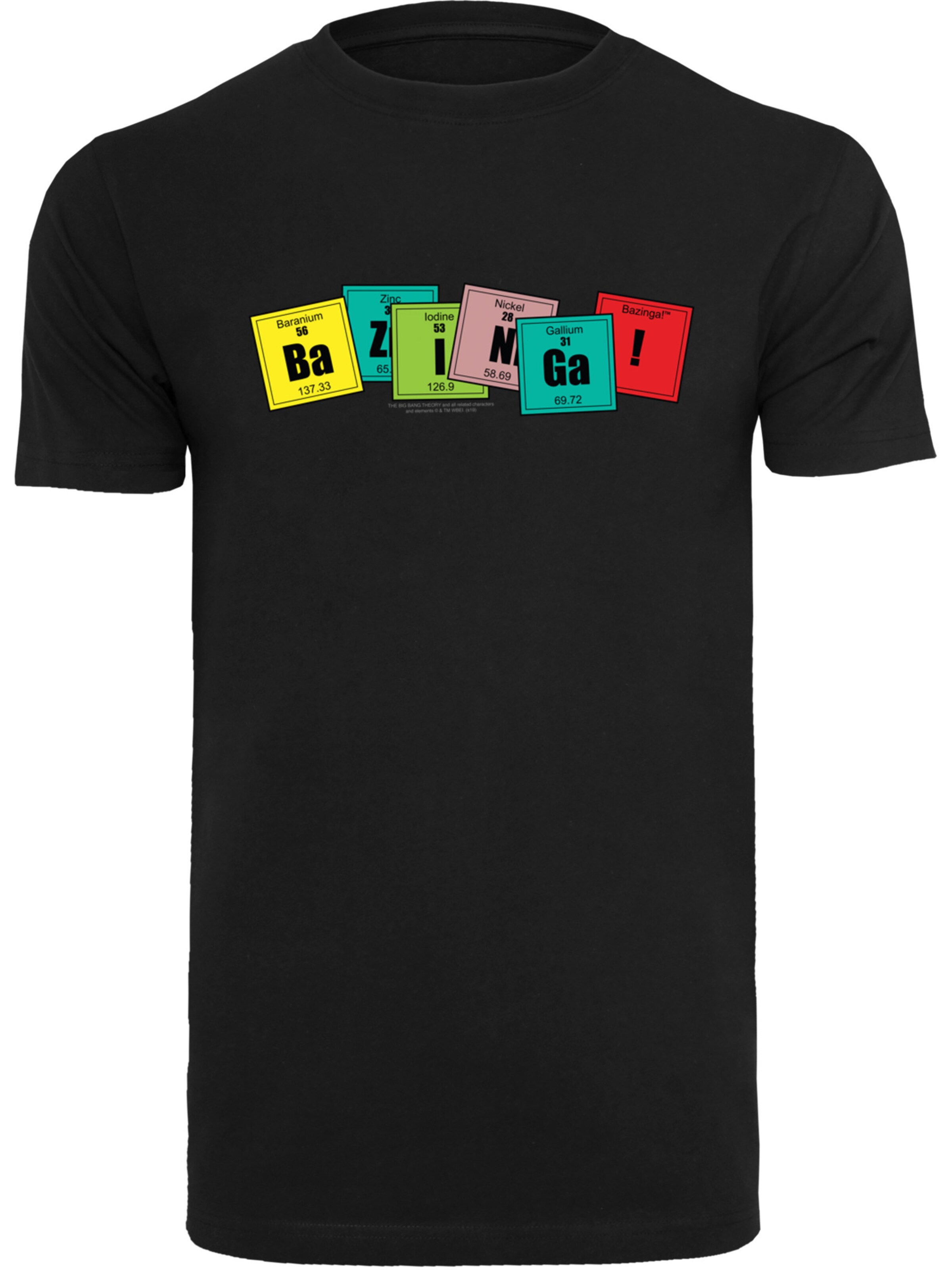 T-Shirt 'Bazinga' F4NT4STIC en noir : devant