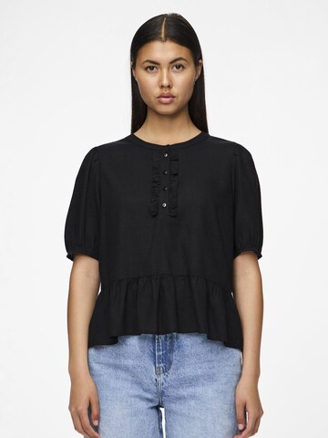 PIECES Bluse 'Pia' in Schwarz: Vorderseite
