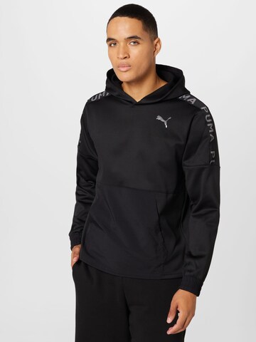 PUMA Sportsweatshirt in Zwart: voorkant