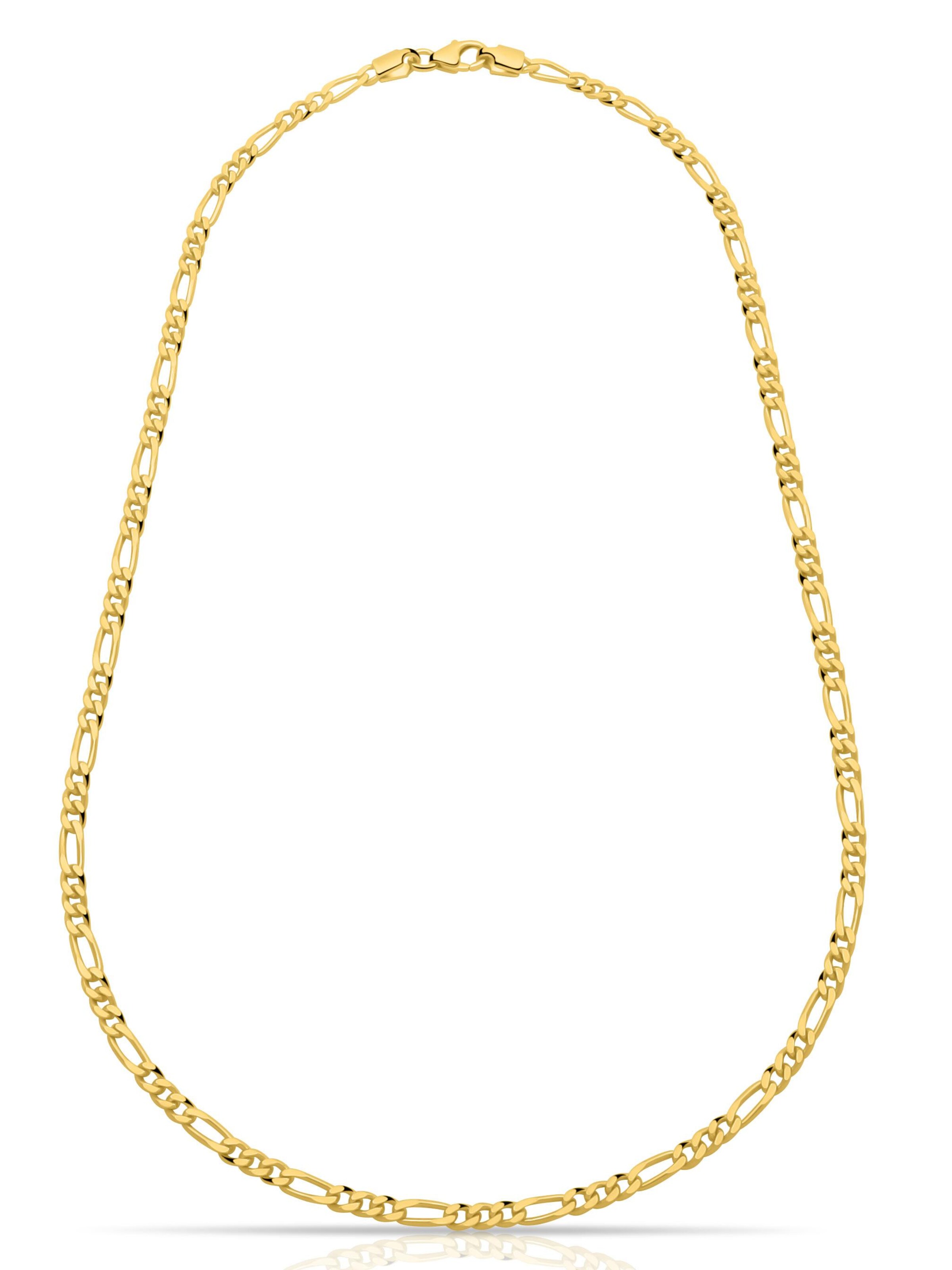 Tony Fein Kette 'Figaro'‌‌‌‌‌‌‌‌‌‌ in Gold: Vorderseite