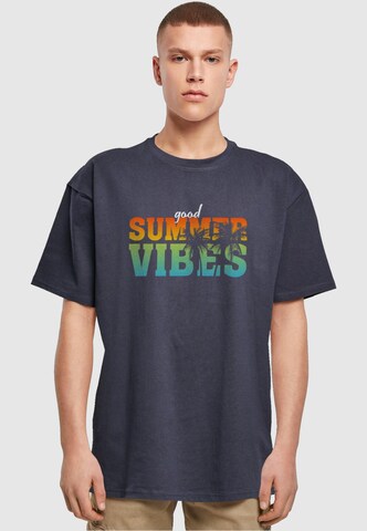 Merchcode Shirt 'Good Summer Vibes' in Blue: front