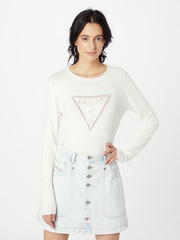 Pull-over 'Diane' GUESS en blanc : devant