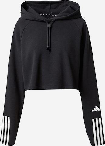 ADIDAS PERFORMANCE Athletic Sweatshirt 'Train Essentials Train  3-Stripes' in Black: front