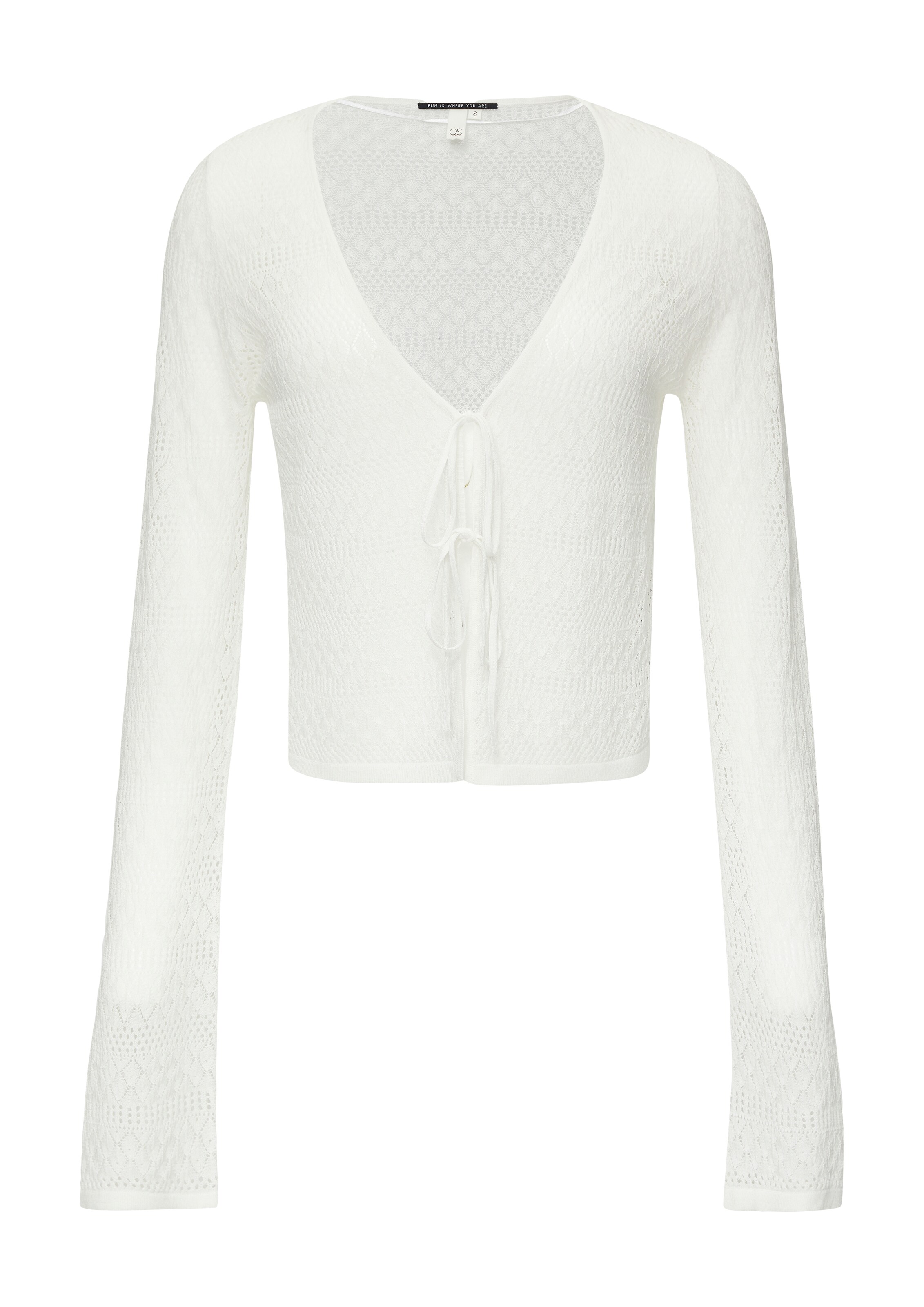 QS Strickjacke in Beige: Vorderseite