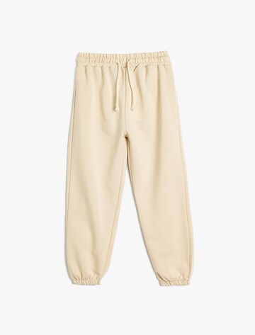Koton Tapered Broek in Beige: voorkant