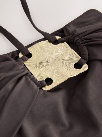 Next Bandeau Badeanzug in Braun