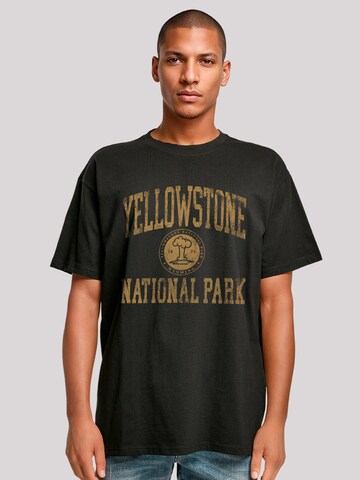 T-Shirt 'US National Parks Yellowstone Wyoming' F4NT4STIC en noir : devant