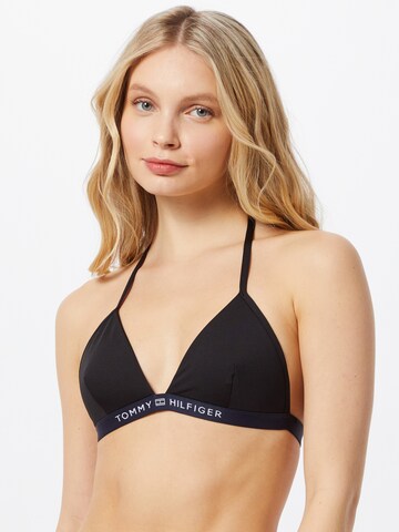 Tommy Hilfiger Underwear Trojúhelníková Horní díl plavek – černá: přední strana