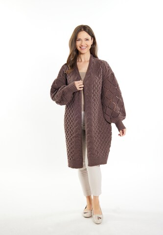 Usha Knit cardigan 'Sivene' in Brown