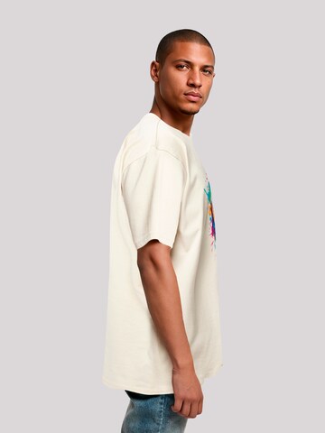 T-Shirt 'Bunte Fußball Grafik' F4NT4STIC en beige