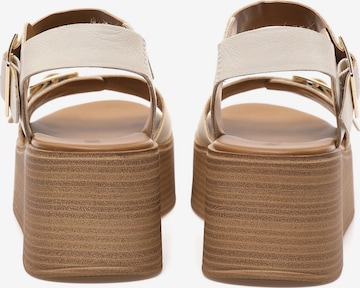 INUOVO Strap Sandals in Beige